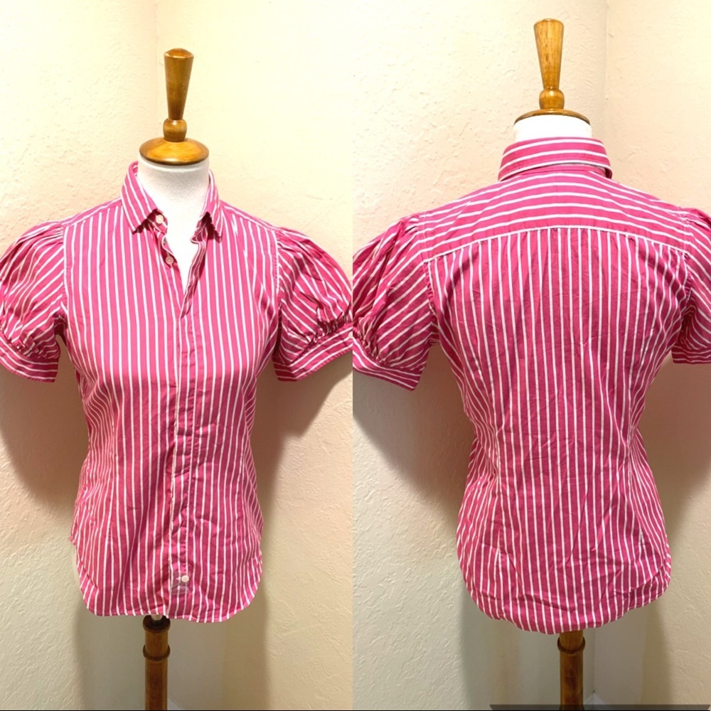 Ralph Lauren Fuchsia Striped Button Down Shirt